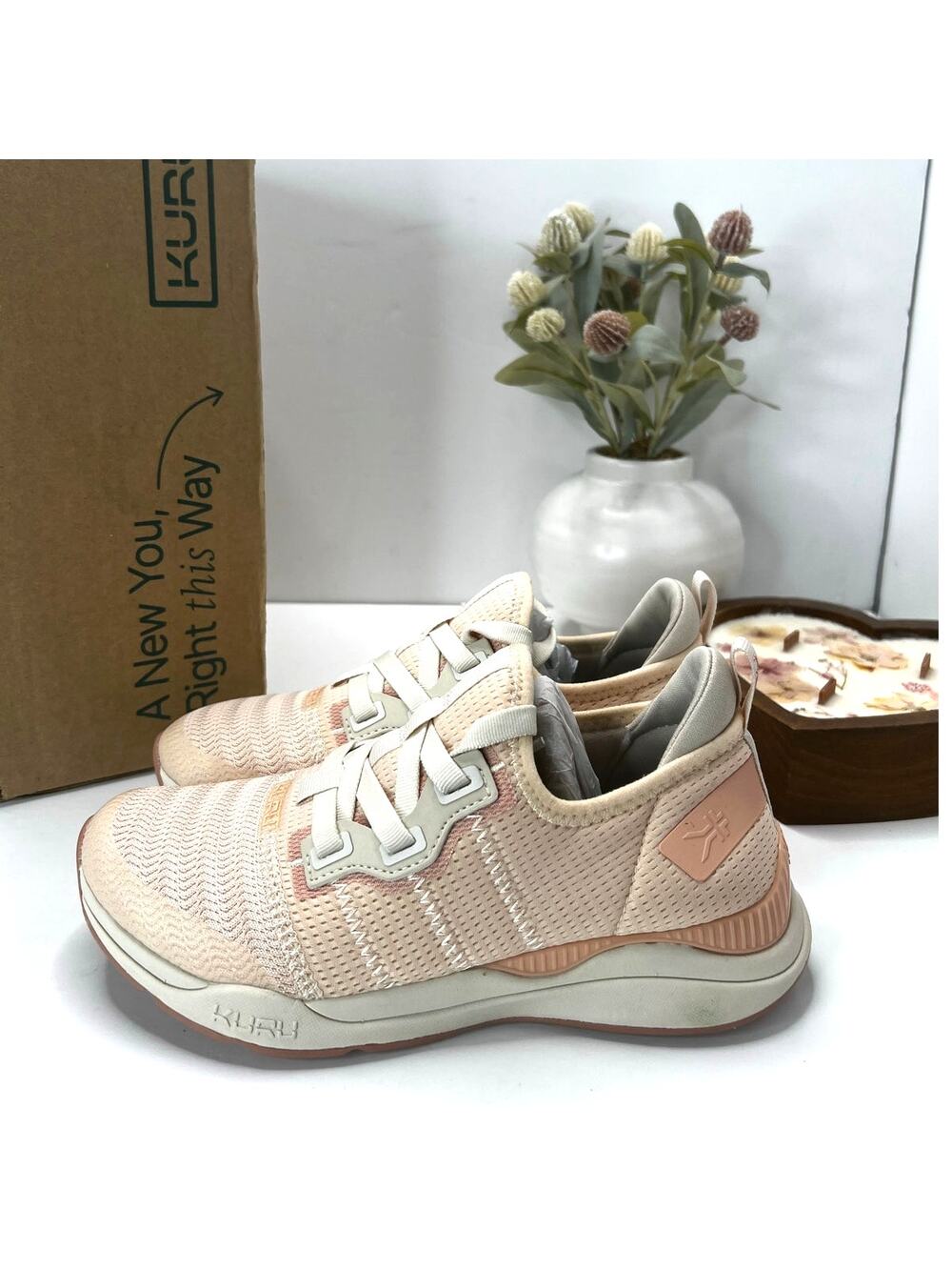Kuru Stride Move Novaknit Slip On Comfort Sneaker Pink Sorbet Women 6M NWB